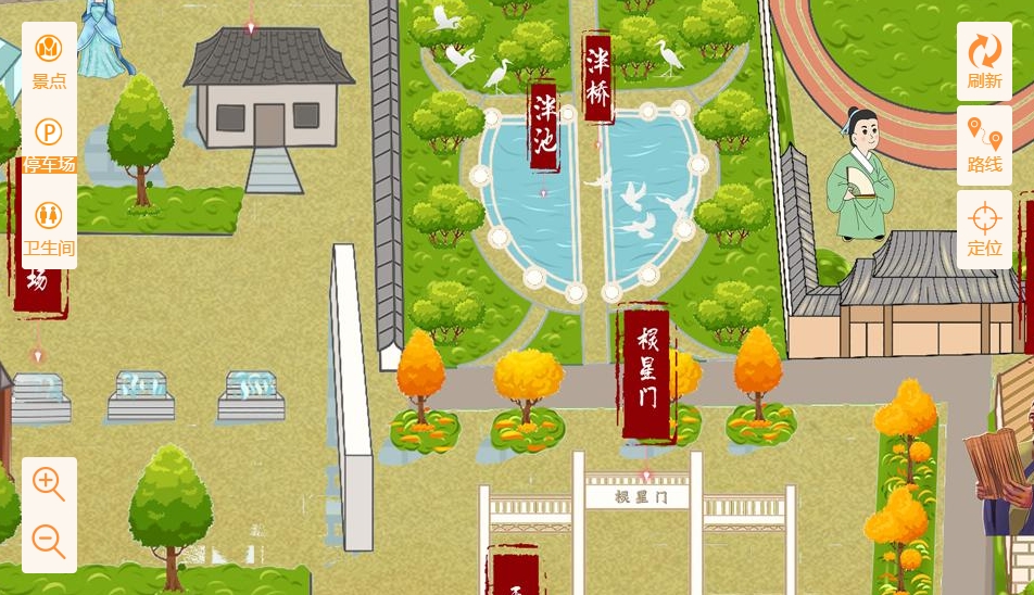 田家庵手绘地图景区语音讲解导览系统：智慧景区建设的基石